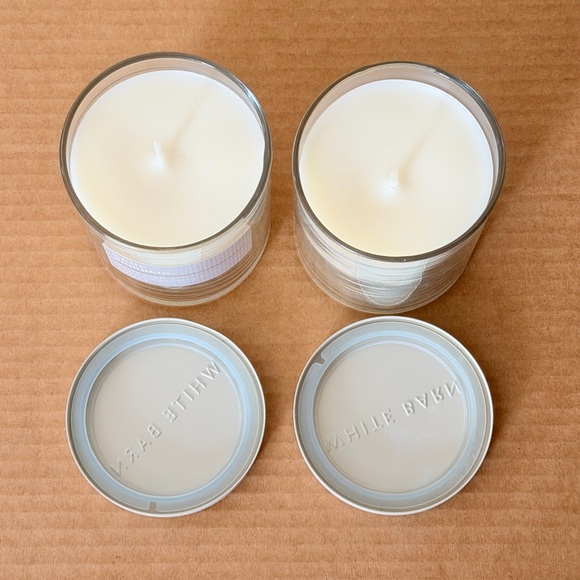 2 X White Barn Bath & Body Works White Pumpkin Soy Wax Single Wick Candle 8 oz - Picture 5 of 9